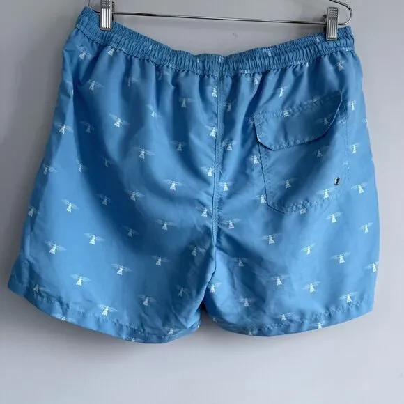 NWT Barbour Coastal Swim Shorts Light Blue XL Men’s Quick Dry Beachwear